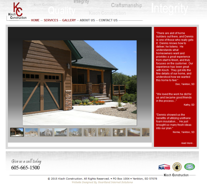 Kisch Construction Website