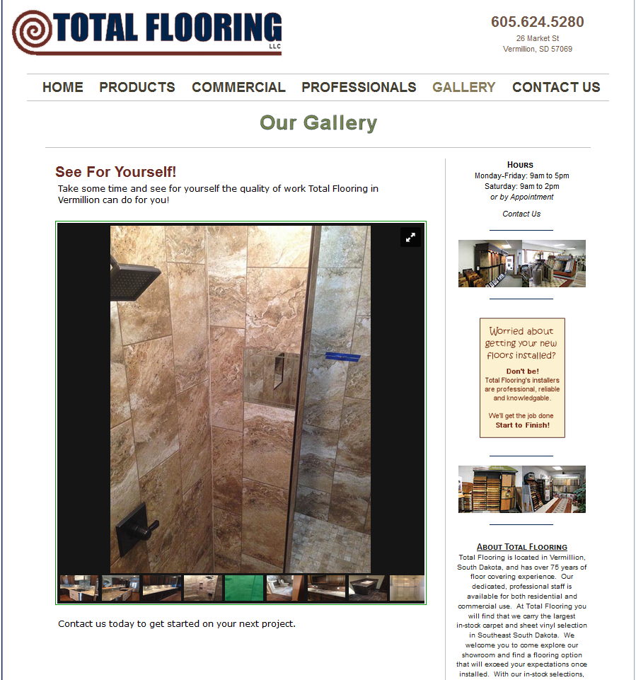 Total Flooring Vermillion Website