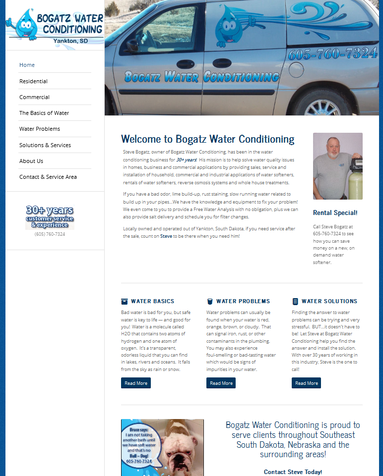 Bogatz Water Conditiong Website
