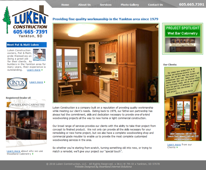 Luken Construction Website